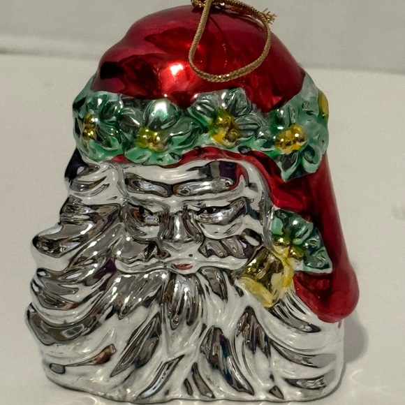 Christmas Ornament Lot Shiny Bright Santa Blown Glass - Picture 9 of 11